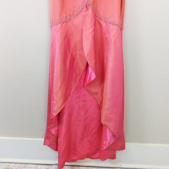 Vintage Y2K Color Shift Silk  Mermaid Formal Evening Gown - Picture 7 of 13